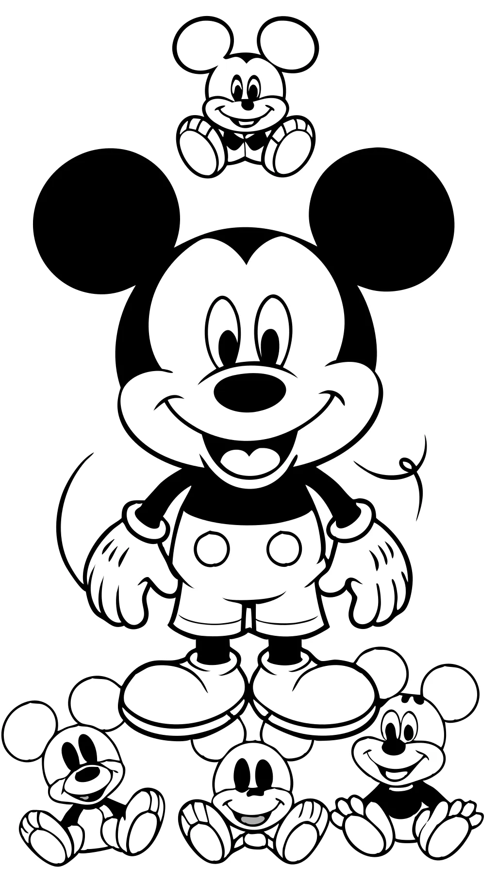 Páginas para colorear Dibujo de Mickey Mouse Clubhouse fácil